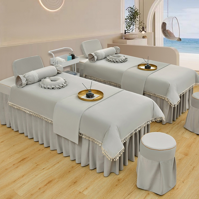 91家纺网 家纺一手货源 找家纺 （总）莉人坊 2023新款磨砂绒流苏按摩床罩