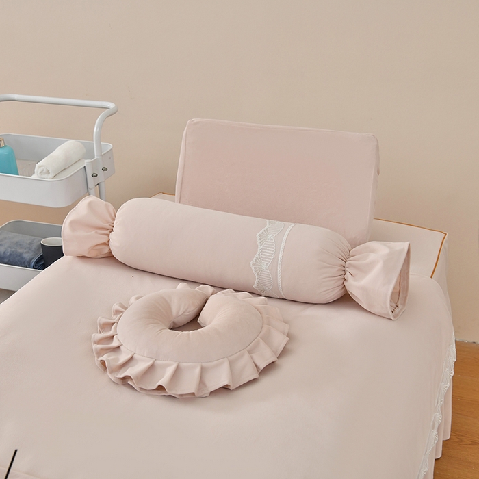 91家纺网 家纺一手货源 找家纺 莉人坊 2023新款磨砂绒花边按摩床罩 婷玉