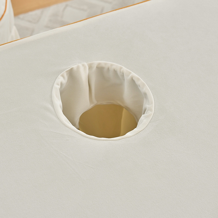 91家纺网 家纺一手货源 找家纺 莉人坊 2023新款磨砂绒花边按摩床罩 贝白