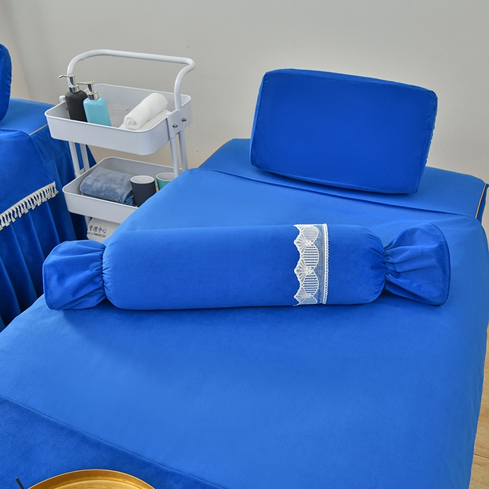 91家纺网 家纺一手货源 找家纺 莉人坊 2023新款磨砂绒流苏按摩床罩 洱海