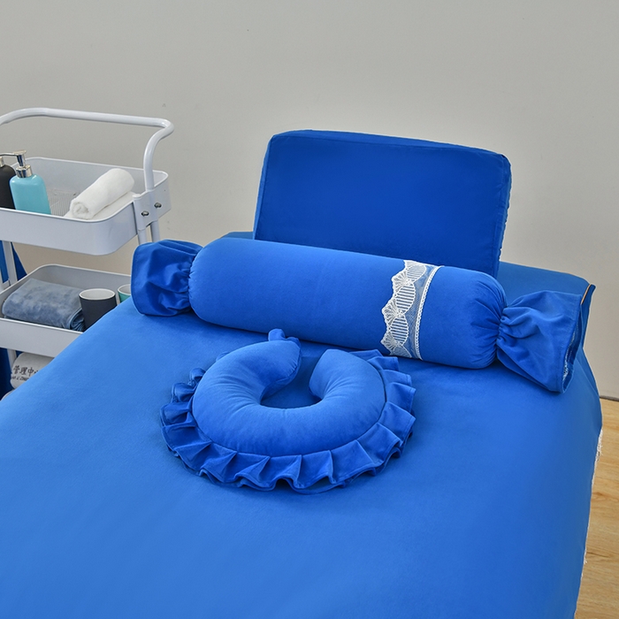 91家纺网 家纺一手货源 找家纺 莉人坊 2023新款磨砂绒流苏按摩床罩 洱海