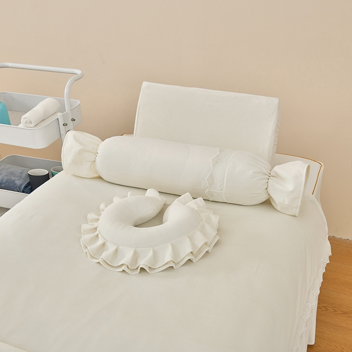 91家纺网 家纺一手货源 找家纺 （总）莉人坊 2023新款磨砂绒花边按摩床罩