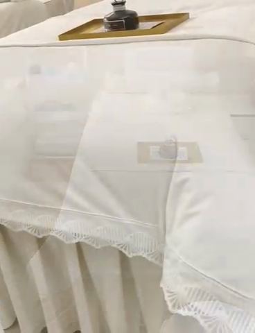 91家纺网 家纺一手货源 找家纺 （总）莉人坊 2023新款磨砂绒花边按摩床罩