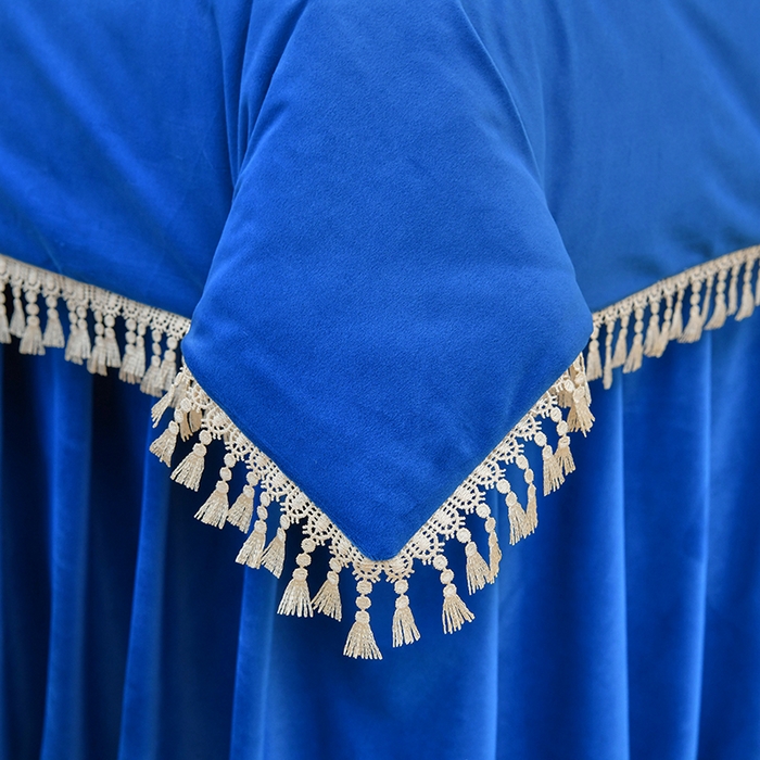 91家纺网 家纺一手货源 找家纺 莉人坊 2023新款磨砂绒流苏按摩床罩 洱海