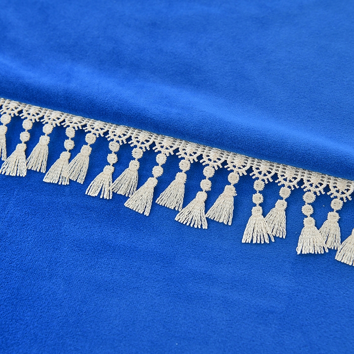 91家纺网 家纺一手货源 找家纺 莉人坊 2023新款磨砂绒流苏按摩床罩 洱海