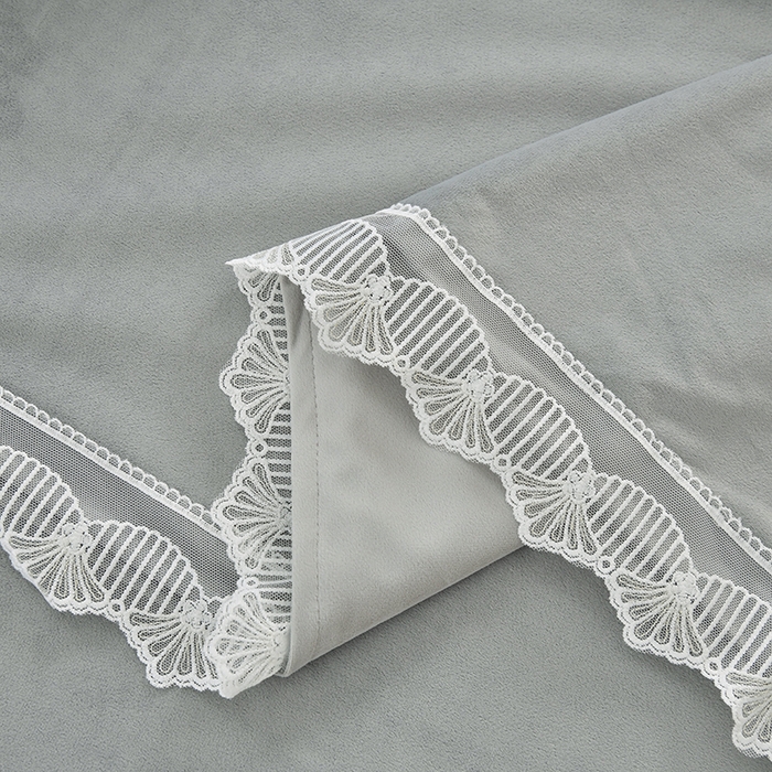 91家纺网 家纺一手货源 找家纺 莉人坊 2023新款磨砂绒花边按摩床罩 冰岛