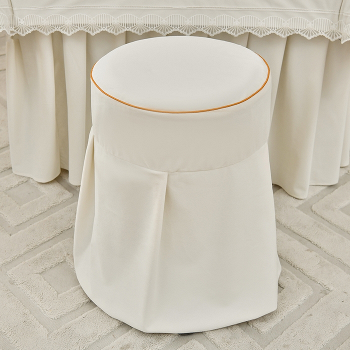 91家纺网 家纺一手货源 找家纺 莉人坊 2023新款磨砂绒花边按摩床罩 贝白