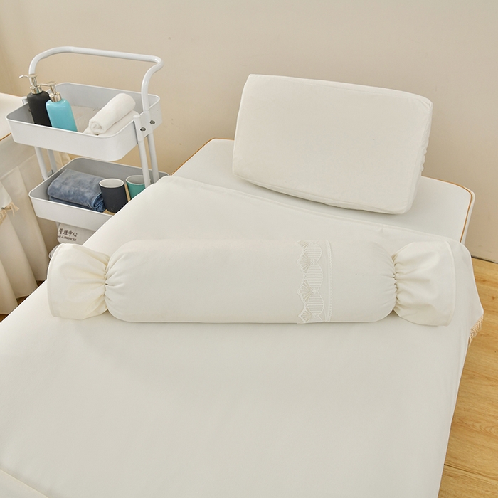 91家纺网 家纺一手货源 找家纺 莉人坊 2023新款磨砂绒流苏按摩床罩 贝白