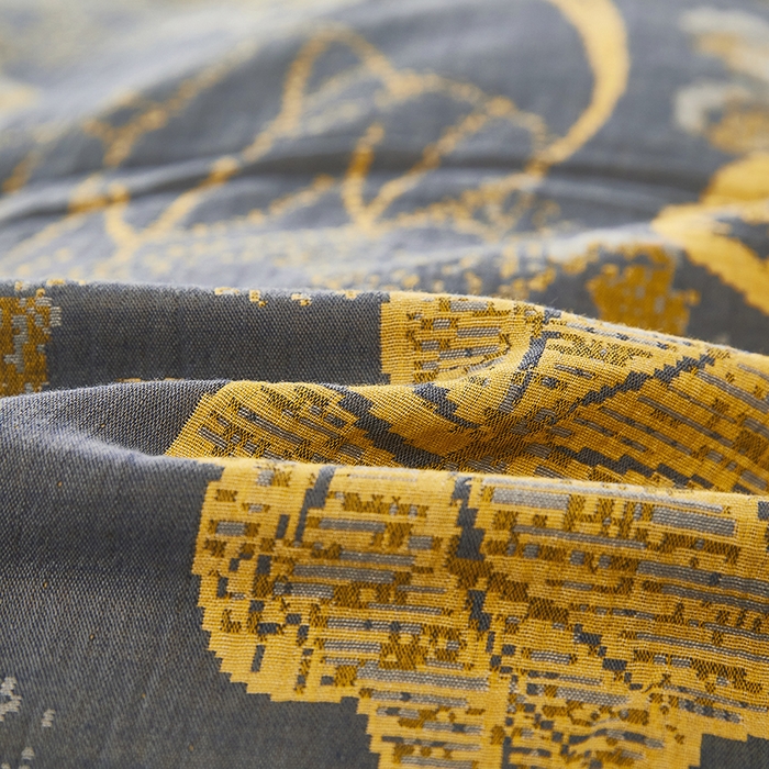 91家纺网 家纺一手货源 找家纺 风蝴蝶 2025全棉纯棉水洗双层纱四件套 绚丽