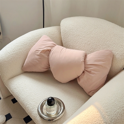 希诺家居 2023新款打了个结抱枕 桃粉色