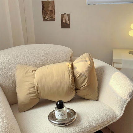 希诺家居 2023新款打了个结抱枕 摩卡色