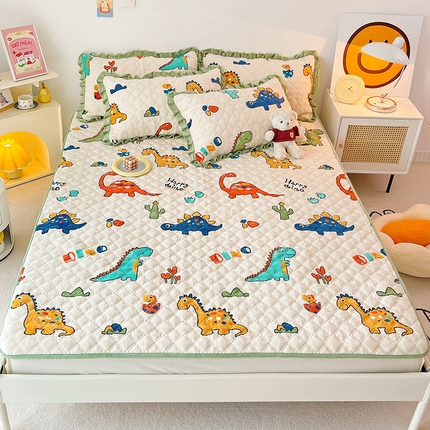 91家纺网 家纺一手货源 找家纺 （总）羽爱家纺 2024新款牛奶绒直边款床盖床垫