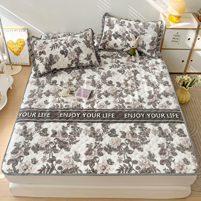 91家纺网 家纺一手货源 找家纺 羽爱家纺 2024新款牛奶绒直边款床盖床垫 花都 