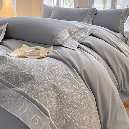 91家纺网 家纺一手货源 找家纺 （总）  【提供质检报告】A类母婴级全棉加厚磨毛四件套纯棉保暖床笠款纯色长绒棉纯色重工刺绣床上用品