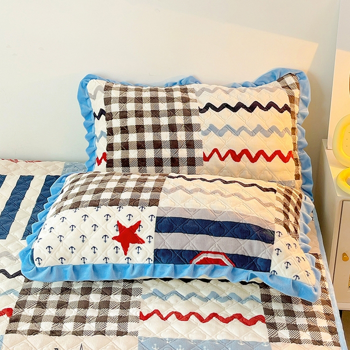 91家纺网 家纺一手货源 找家纺 羽爱家纺 2024新款牛奶绒直边款床盖床垫 新印象