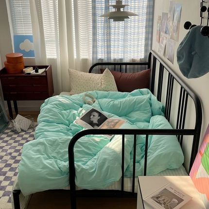 91家纺网 家纺一手货源 找家纺 （总）蜜宿 2024新款ins混搭全棉水洗棉四件套