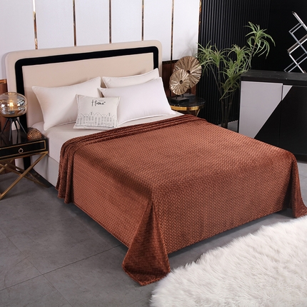 91家纺网 家纺一手货源 找家纺 （总）新丽佳家纺 2023新款法莱绒提花毛毯盖毯系列-麦穗