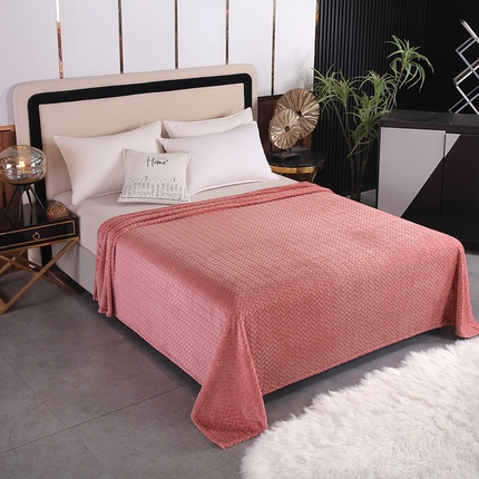 91家纺网 家纺一手货源 找家纺 （总）新丽佳家纺 2023新款法莱绒提花毛毯盖毯系列-麦穗