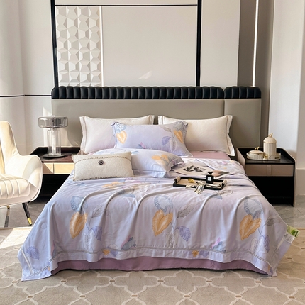 91家纺网 家纺一手货源 找家纺 （总）娇逸家居 2025新款天丝莫代尔镂空花边印花夏被夏凉被