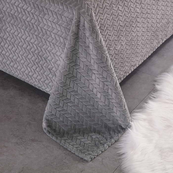 91家纺网 家纺一手货源 找家纺 （总）新丽佳家纺 2023新款法莱绒提花毛毯盖毯系列-麦穗