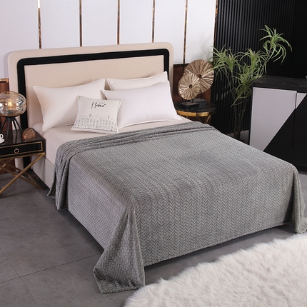 91家纺网 家纺一手货源 找家纺 （总）新丽佳家纺 2023新款法莱绒提花毛毯盖毯系列-麦穗