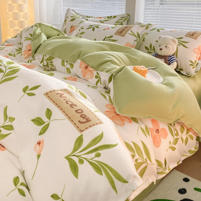 91家纺网 家纺一手货源 找家纺 米瑞娜 2025新款植物羊绒四件套 青柠薄荷