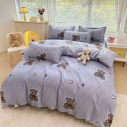 91家纺网 家纺一手货源 找家纺 佑泽家纺 2025新款直播爆款高克重植物羊绒单被套 维希熊