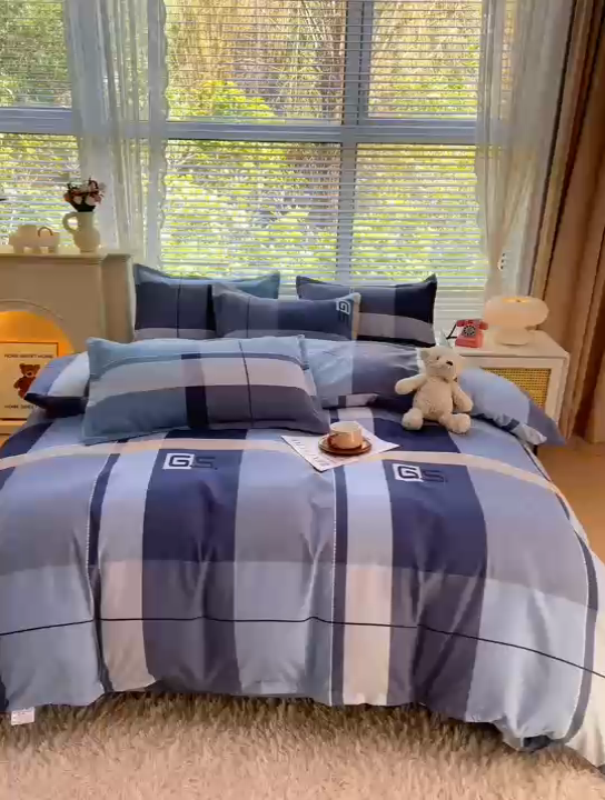 91家纺网 家纺一手货源 找家纺 2025新款直播爆款高克重植物羊绒四件套 阳光海岸