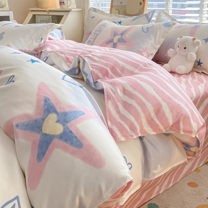 91家纺网 家纺一手货源 找家纺 （总）典雅家纺 爆款新花色印花植物羊绒四件套磨毛四件套学生季