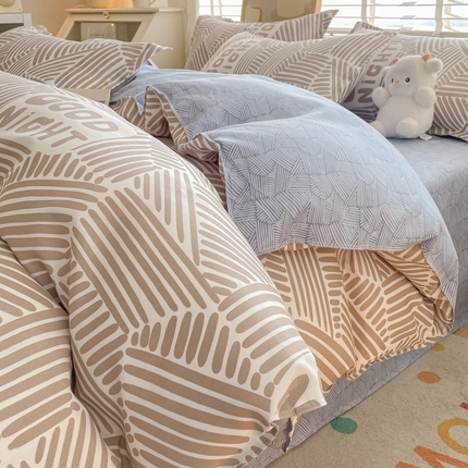 91家纺网 家纺一手货源 找家纺 （总）典雅家纺 爆款新花色印花植物羊绒四件套磨毛四件套学生季