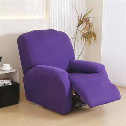 雅竹家纺 纯色牛奶丝芝华士功能沙发套系列 深紫