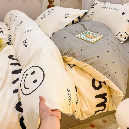 91家纺网 家纺一手货源 找家纺 （总）小懒猪 2024春夏新款全棉卡通印花四件套