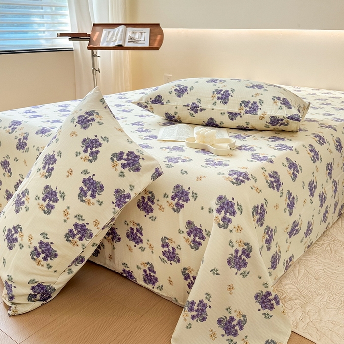 91家纺网 家纺一手货源 找家纺 火星时代网供 2023新款A类小竺棉枕套 小紫