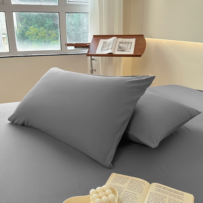 91家纺网 家纺一手货源 找家纺 火星时代网供 2023新款A类小竺棉枕套 帝都灰