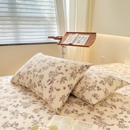 91家纺网 家纺一手货源 找家纺 火星时代网供 2023新款A类小竺棉枕套 花语