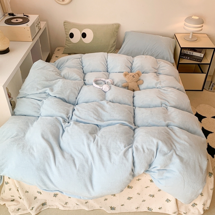 91家纺网 家纺一手货源 找家纺 （总）昔可家纺 2023新款混搭牛奶绒四件套