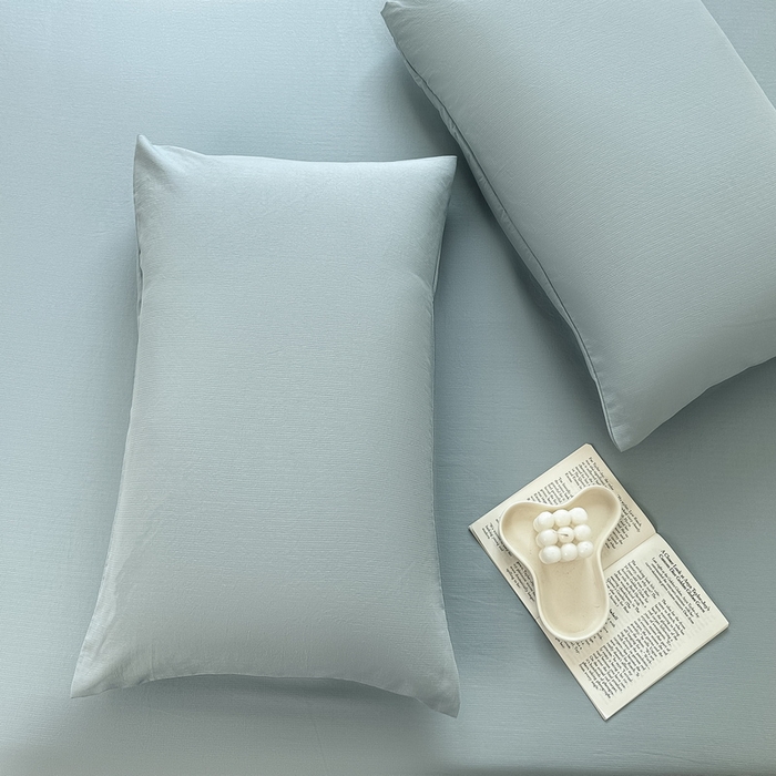 91家纺网 家纺一手货源 找家纺 火星时代网供 2023新款A类小竺棉枕套 灰绿