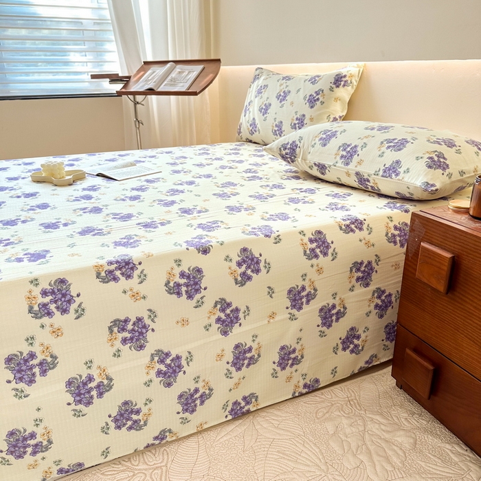 91家纺网 家纺一手货源 找家纺 火星时代网供 2023新款A类小竺棉枕套 小紫