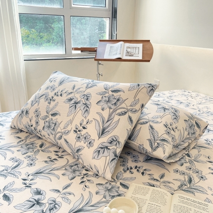 91家纺网 家纺一手货源 找家纺 火星时代网供 2023新款A类小竺棉枕套 青花瓷