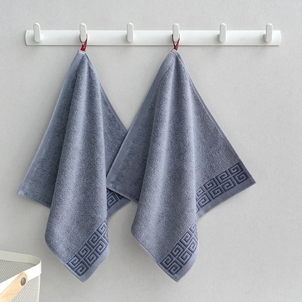 91家纺网 家纺一手货源 找家纺 总朴尔 2023新款全棉32股民族风长城格加厚毛巾浴巾方巾三件套组合