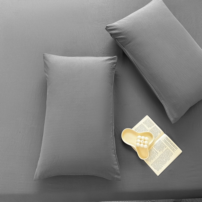 91家纺网 家纺一手货源 找家纺 火星时代网供 2023新款A类小竺棉枕套 帝都灰