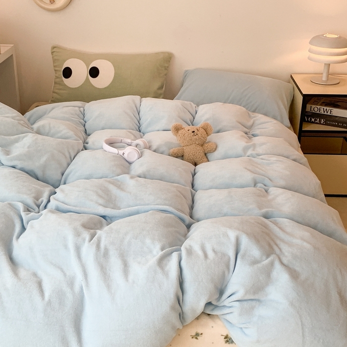 91家纺网 家纺一手货源 找家纺 （总）昔可家纺 2023新款混搭牛奶绒四件套