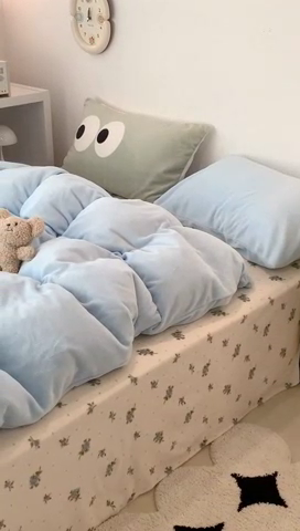 91家纺网 家纺一手货源 找家纺 （总）昔可家纺 2023新款混搭牛奶绒四件套