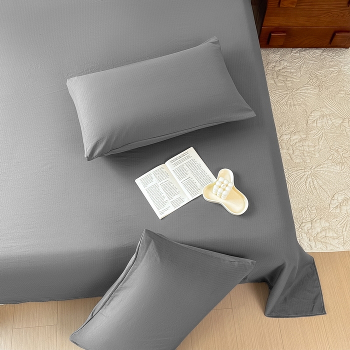 91家纺网 家纺一手货源 找家纺 火星时代网供 2023新款A类小竺棉枕套 帝都灰