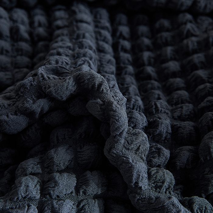 91家纺网 家纺一手货源 找家纺 丝绮鹿 2023新款爆米花弧形椅子套 碳灰