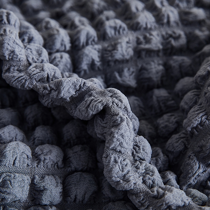 91家纺网 家纺一手货源 找家纺 丝绮鹿 2023新款爆米花弧形椅子套 银灰