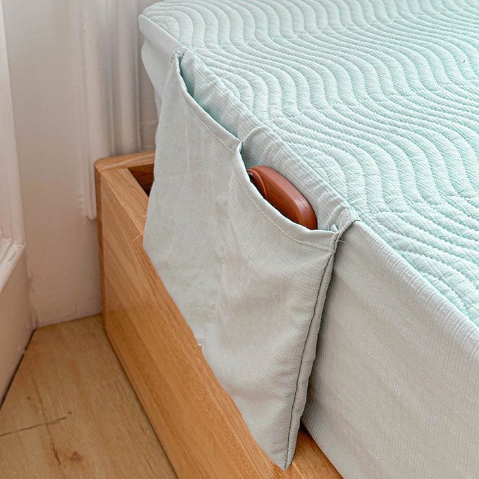 91家纺网 家纺一手货源 找家纺 紫碧螺家纺 2023新款暗提花水洗棉麻绗绣款双面印花床笠 床笠-绿 