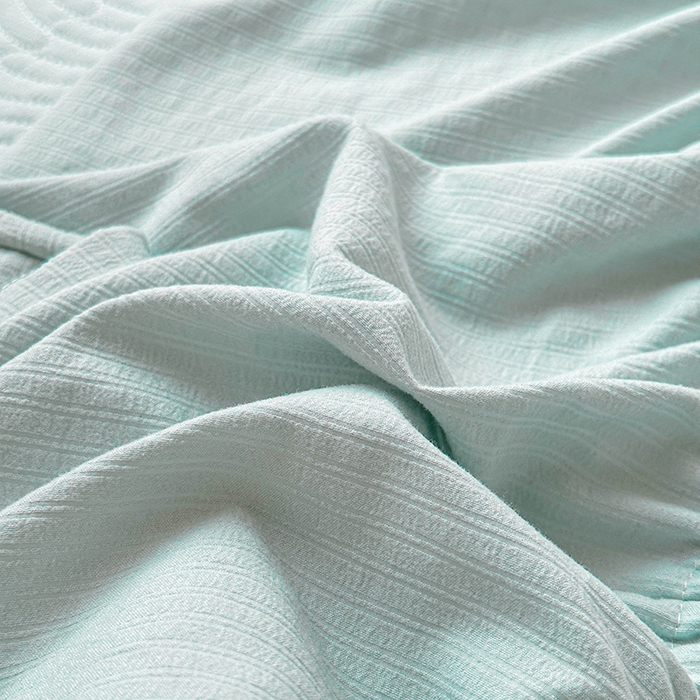 91家纺网 家纺一手货源 找家纺 紫碧螺家纺 2023新款暗提花水洗棉麻绗绣款双面印花床笠 床笠-绿 