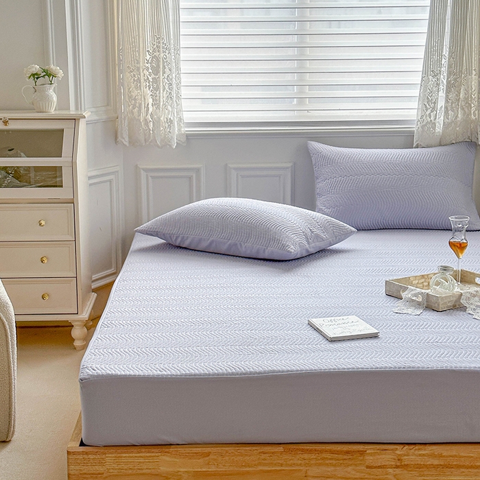 91家纺网 家纺一手货源 找家纺 紫碧螺家纺 2023新款暗提花水洗棉麻绗绣款双面印花床笠 床笠-紫