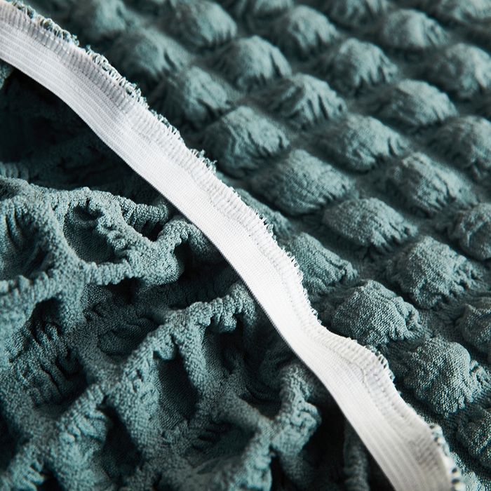 91家纺网 家纺一手货源 找家纺 丝绮鹿 2023新款爆米花弧形椅子套 绿色